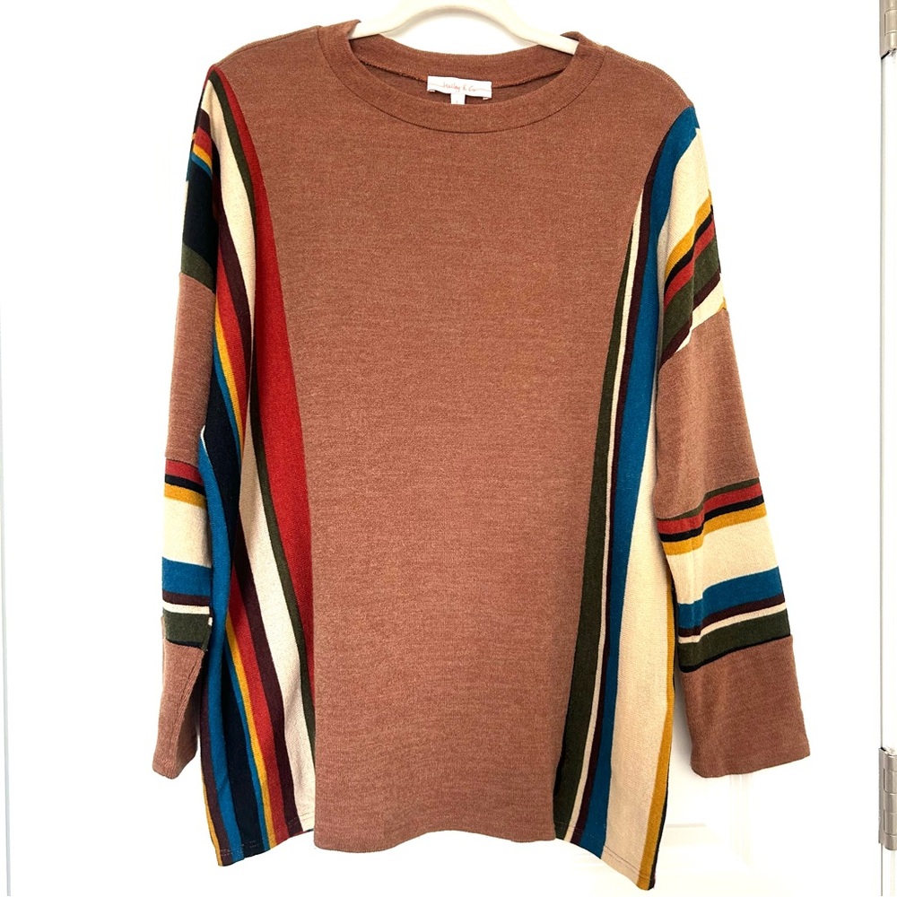 Hailey & Co Women’s striped long sleeve, sweater Size L